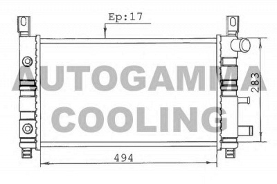 AUTOGAMMA 100353 -  Радиатор, охлаждение двигателя