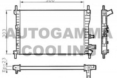 AUTOGAMMA 100356 -  Радиатор, охлаждение двигателя