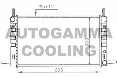 AUTOGAMMA 100362 -  Радиатор, охлаждение двигателя