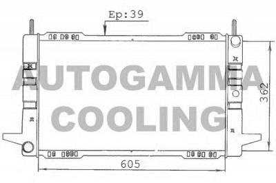 AUTOGAMMA 100365 -  Радиатор, охлаждение двигателя