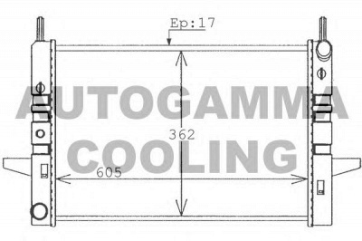 AUTOGAMMA 100386 -  Радиатор, охлаждение двигателя