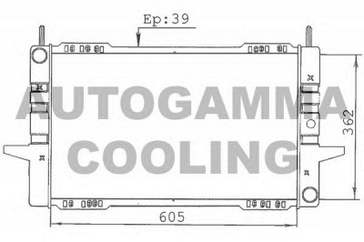 AUTOGAMMA 100387 -  Радиатор, охлаждение двигателя