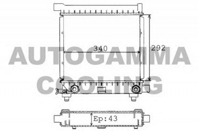 AUTOGAMMA 100513 -  Радиатор, охлаждение двигателя
