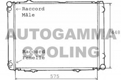 AUTOGAMMA 100525 -  Радиатор, охлаждение двигателя
