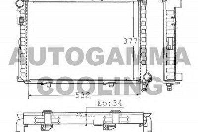 AUTOGAMMA 100546 -  Радиатор, охлаждение двигателя