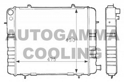 AUTOGAMMA 100695 -  Радиатор, охлаждение двигателя