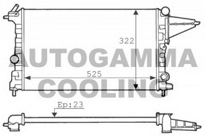 AUTOGAMMA 100726 -  Радиатор, охлаждение двигателя