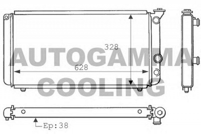AUTOGAMMA 100845 -  Радиатор, охлаждение двигателя
