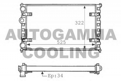 AUTOGAMMA 100947 -  Радиатор, охлаждение двигателя