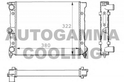 AUTOGAMMA 100958 -  Радиатор, охлаждение двигателя