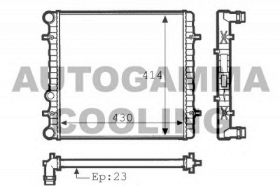 AUTOGAMMA 100968 -  Радиатор, охлаждение двигателя