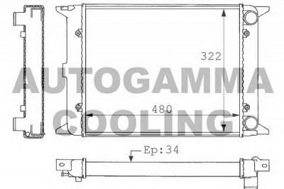 AUTOGAMMA 101047 -  Радиатор, охлаждение двигателя