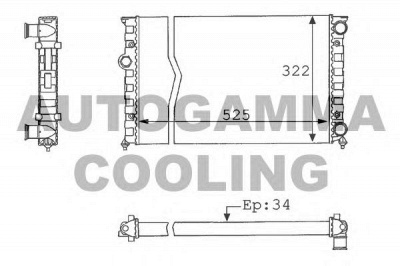 AUTOGAMMA 101058 -  Радиатор, охлаждение двигателя