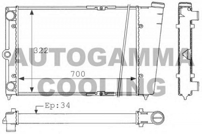 AUTOGAMMA 101065 -  Радиатор, охлаждение двигателя