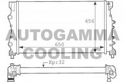 AUTOGAMMA 101244 -  Радиатор, охлаждение двигателя
