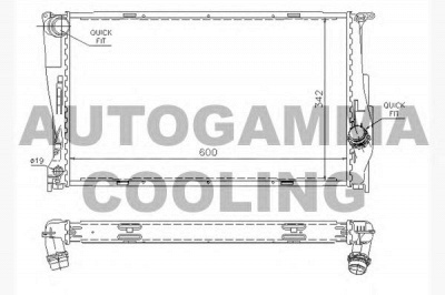 AUTOGAMMA 104626 -  Радиатор, охлаждение двигателя