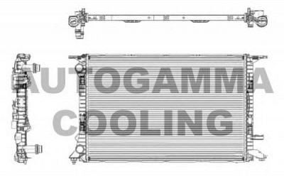 AUTOGAMMA 105155 -  Радиатор, охлаждение двигателя