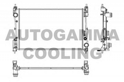 AUTOGAMMA 107005 -  Радиатор, охлаждение двигателя