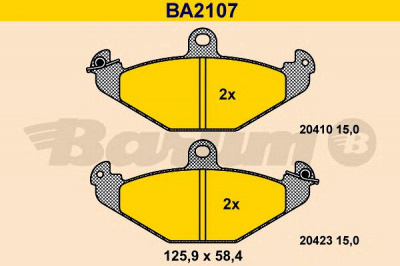 BARUM ba2107 -  Комплект тормозных колодок, дисковый тормоз
