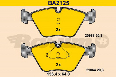 BARUM ba2125 -  Комплект тормозных колодок, дисковый тормоз