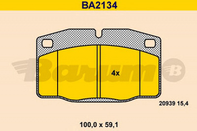 BARUM ba2134 -  Комплект тормозных колодок, дисковый тормоз