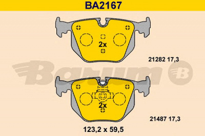 BARUM ba2167 -  Комплект тормозных колодок, дисковый тормоз