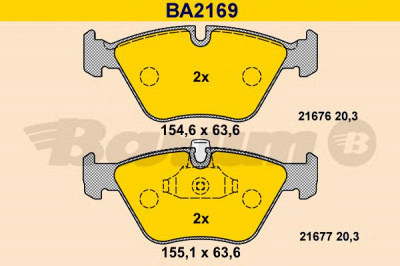 BARUM ba2169 -  Комплект тормозных колодок, дисковый тормоз