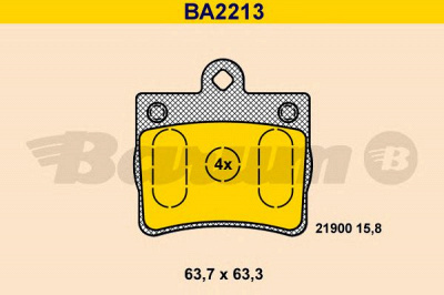 BARUM ba2213 -  Комплект тормозных колодок, дисковый тормоз