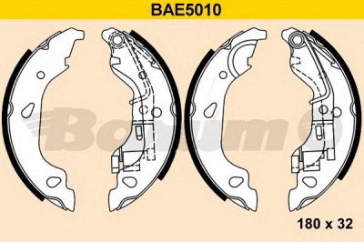 BARUM bae5010 -  Комплект тормозных колодок