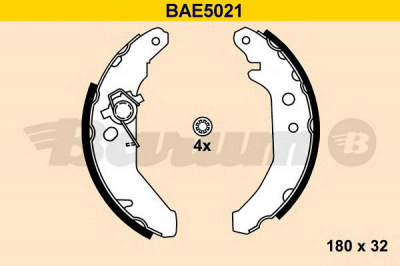 BARUM bae5021 -  Комплект тормозных колодок