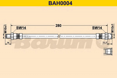 BARUM bah0004 -  Тормозной шланг
