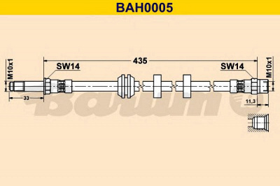 BARUM bah0005 -  Тормозной шланг