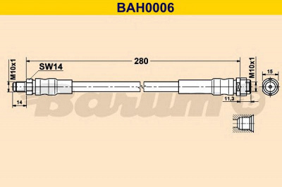 BARUM bah0006 -  Тормозной шланг