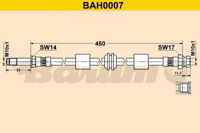 BARUM bah0007 -  Тормозной шланг