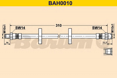 BARUM bah0010 -  Тормозной шланг
