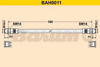 BARUM bah0011 -  Тормозной шланг