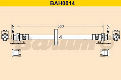 BARUM bah0014 -  Тормозной шланг