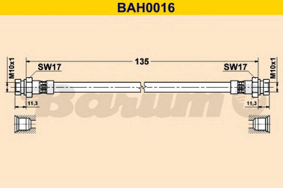 BARUM bah0016 -  Тормозной шланг