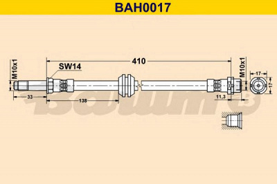 BARUM bah0017 -  Тормозной шланг