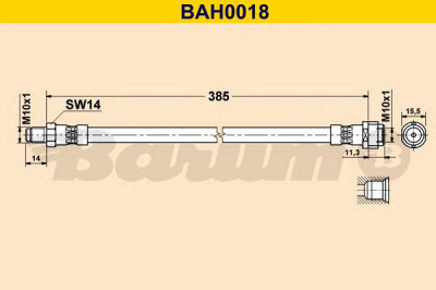 BARUM bah0018 -  Тормозной шланг