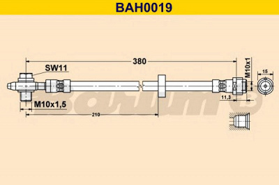 BARUM bah0019 -  Тормозной шланг