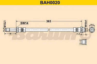 BARUM bah0020 -  Тормозной шланг