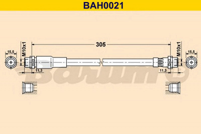 BARUM bah0021 -  Тормозной шланг