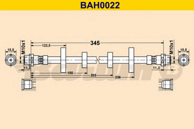 BARUM bah0022 -  Тормозной шланг