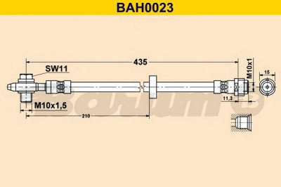 BARUM bah0023 -  Тормозной шланг