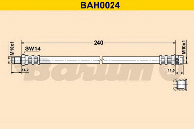 BARUM bah0024 -  Тормозной шланг