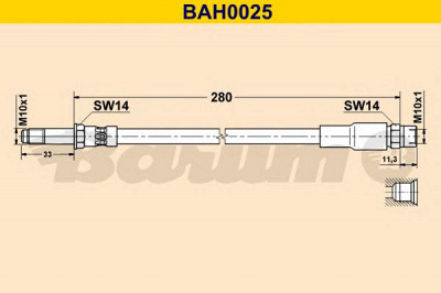 BARUM bah0025 -  Тормозной шланг