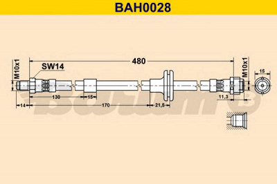 BARUM bah0028 -  Тормозной шланг