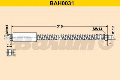 BARUM bah0031 -  Тормозной шланг