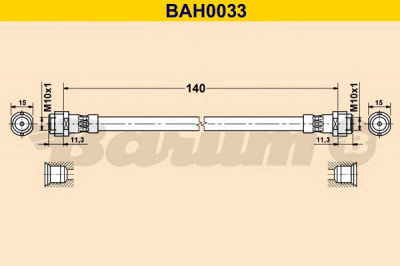 BARUM bah0033 -  Тормозной шланг